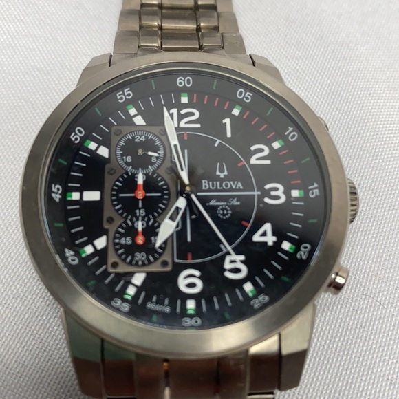 Bulova Marine Star 96A116.                           Black Dial, Titanium - Picture 5 of 5